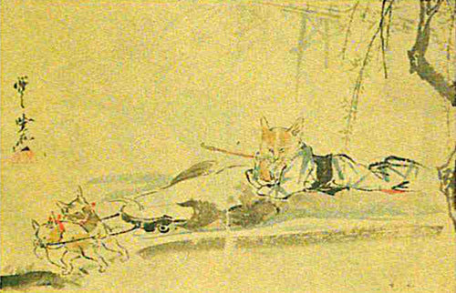 鯰(なまず)の船に乗る猫