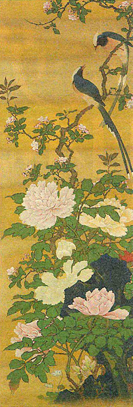 円山応挙≪花鳥図≫＜右幅＞